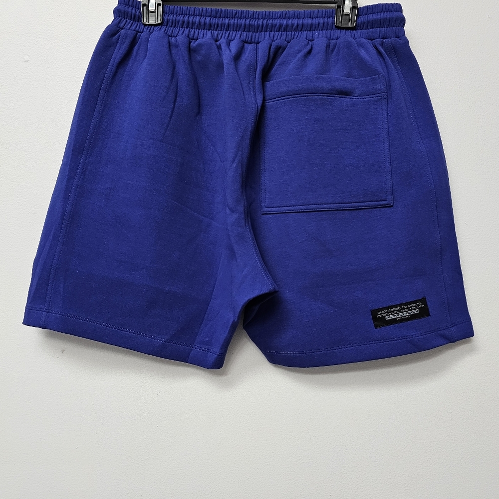 Mens Actively Black Athleisure Shorts Royal Blue Size M New With Tag - Picture 2 of 15